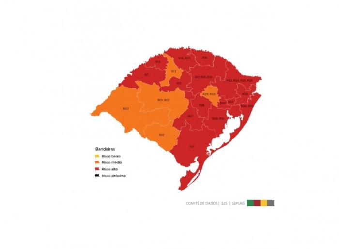 Cangucu Online Mapa Preliminar Aponta 75 Do Rs Em Bandeira Vermelha